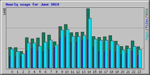 Hourly usage for June 2019