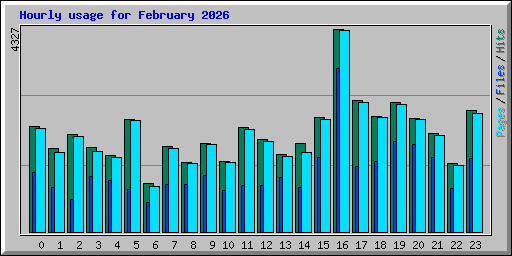 Hourly usage for February 2026