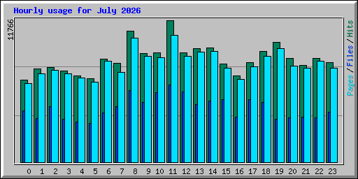 Hourly usage for July 2026